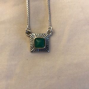 Sterling silver & jade necklace